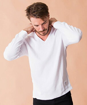 【送料無料】【3枚セット】サーマルVネック長袖Tシャツ/3枚セット【あす楽対応】【3Pパック 3枚組 セット 無地 白 ホワイト 黒 ブラック グレー 春 夏 秋 冬 2021】