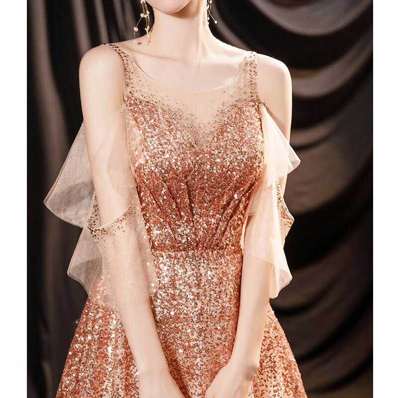 カラードレス 花嫁 パーティードレスス 二次会 ウエディングドレス 結婚式 ワンピース カクテルドレス きんいろ aラインドレス デコルテ バックレス スパンコール お呼ばれドレス ピアノ 発表会 ブライダル 大きいサイズ 小きいサイズ エレガント セクシー オーダーメイド