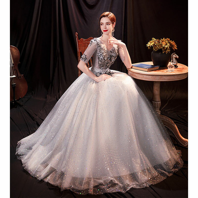 パーティードレスス 花嫁 二次会 結婚式 ブラ...の紹介画像2