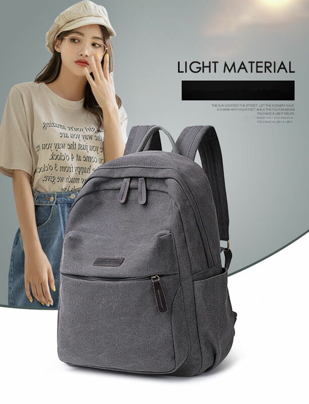 乐天商城 - リュックサック キャンバス バックパック デイパック リュック レディース 大容量 バックパック 通学 女子 通勤 ビジネス 軽量 旅行 ギフト カジュアル シンプル 大容量 送料無料