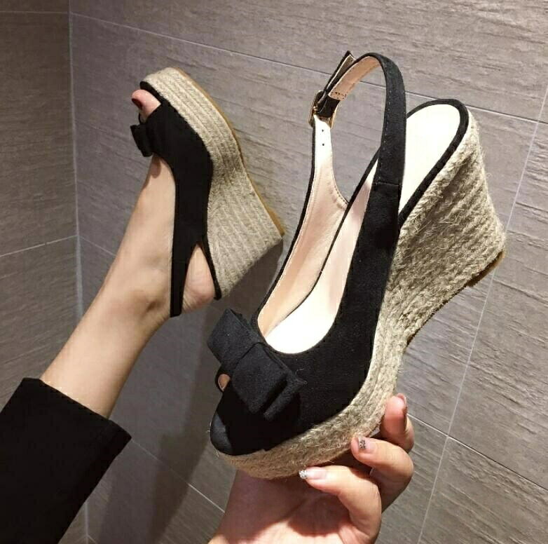 ジュートサンダル 厚底シューズ ジュート ウェッジパンプス 歩きやすい ヒールサンダル ウェッジ 靴 春 夏 ウエッジソール ウェッジソールパンプス サンダル レディース
