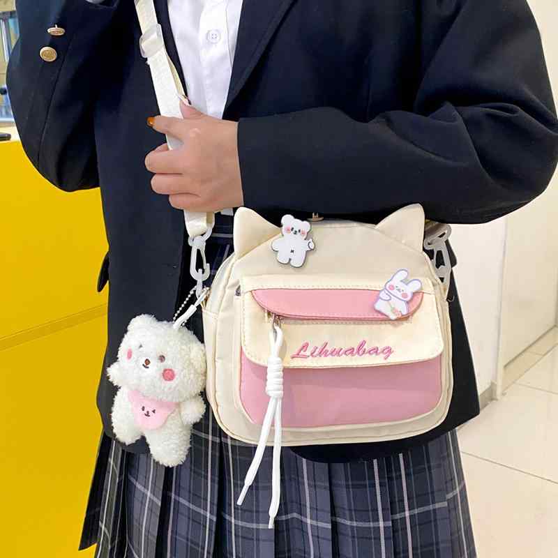 キッズ ショルダーバッグ 女の子 かわいい 帆布 バッグ 小学生 斜めがけポシェット ポシェット 旅行