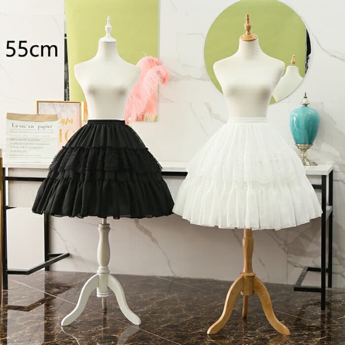 パニエ ワイヤーパニエ 2本ワイヤー 調整可 シフォン レース フリル 快適 夏 ボリューム ふわふわ ロリータ メイド服 コスプレ衣装 大人用 コスプレ ハロウィン 仮装 学園祭 ゴスロリ