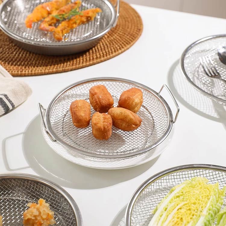 schikの蒸しざる 蒸し皿 セット ステンレス 水切り プレート ステンレス製 調理用品 調理器具 揚げ物ざる 蒸し器 蒸しプレート 蒸しざる+蒸し皿の2点セット 直径18cm 2 22cm 20cm｜アングル3