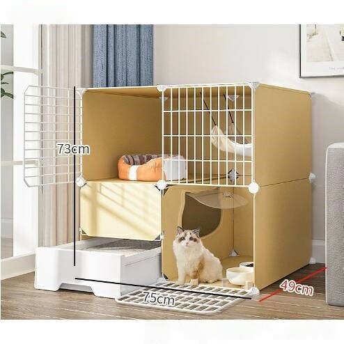 猫ケージ トイレ付 大型 ケージ ゲージ ペット 猫 ベビー キャット ケージ屋内猫ベビーサークル ワ ドア付き スタジアム