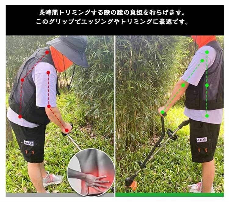 草刈機 グリップ 刈払機 用 トリマーグリップ 芝刈り機 ハンドルグリップ 草取り機...