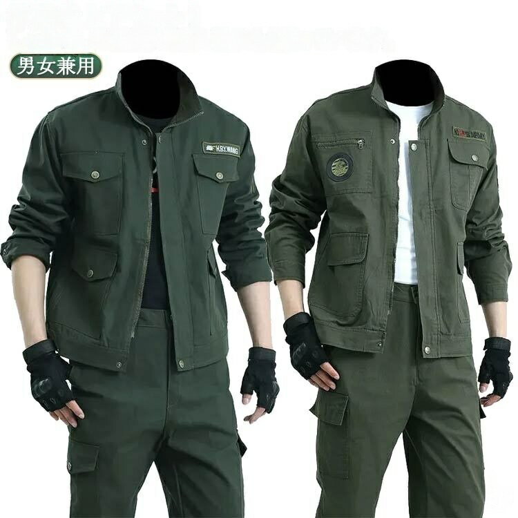 Rakuten - 作業服 ユニフォーム 上下セット ワークウェア メンズ ガーデニング カーゴパンツ 工場用 耐磨耗 長袖 ジャケット 現場向け 春用 ワークマン 機能性 作業効率 掃 車 自転車 おしゃれ