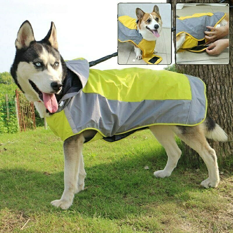 犬 中型犬 大型犬 レインコート 着せ 犬用品 ドッグウェア タンクトップ 人気 イエロー グリーン ブルー 6号 7号 8号 9号 12号 10号