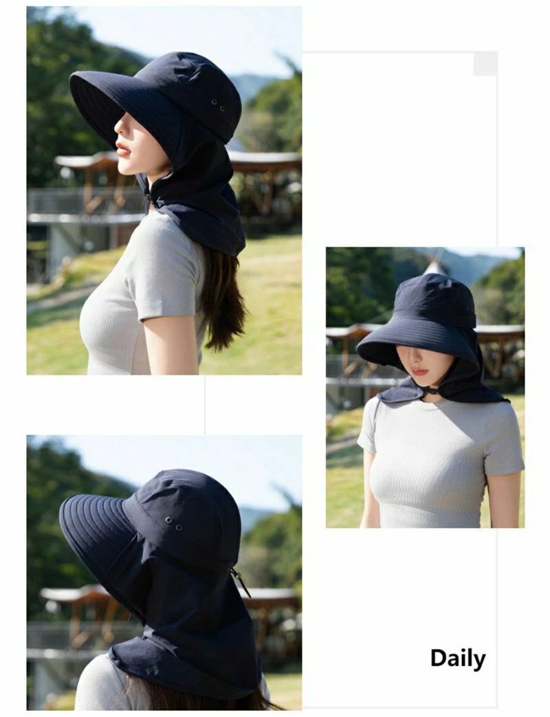 帽子 レディース 帽子型ヘルメット 完全遮光 つば広 アウトドア 折り畳み 日よけ ...