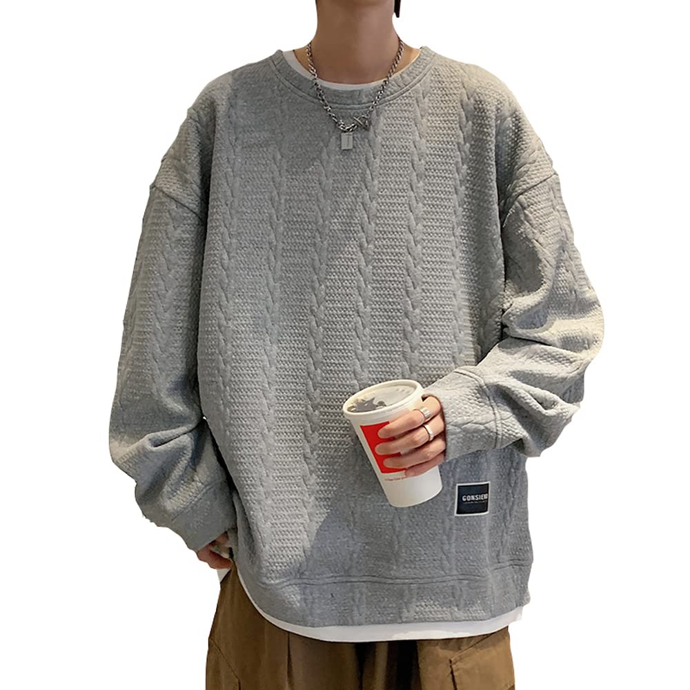 Rakuten - メンズ長袖クルーネックTシャツラージカジュアル快適プルオーバー春秋冬物その他 カテゴリトップ