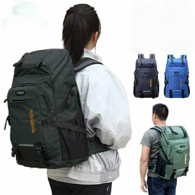 Rakuten - 撥水リュック アウトドア 通勤用 50L大容量 防水バッグ 軽量 登山用リュック メンズ レディース 高校生 大学生 大人 旅行 出張 黒 山登り 大きいリュックサック ビジネス用 丈夫