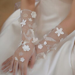 送料無料 ウェディンググローブ 刺繍 柄プリント 透け感 ロンググローブ wedding gloves ドレスグローブ 指ありドレスグローブ レース ブライダル手袋 パーティー ニ次会 披露宴 演奏会 撮影道具 ブライダル小物 花嫁