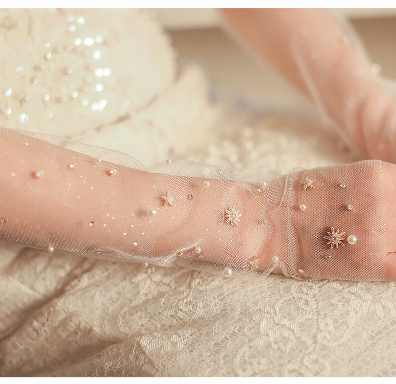 ウェディング ロング グローブ フィンガーレス ブライダル 手袋 花嫁 前撮り ウエ...