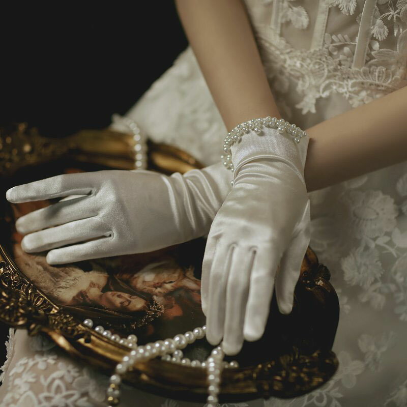 ブライダル グローブ glove 花嫁手袋 パール ウェディング グローブ 結婚式 ショート グローブ 二次会 グローブ 上品 ショート 手袋 グローブ ショート ウエディング 小物 可愛い 優雅 披露宴 撮影道具