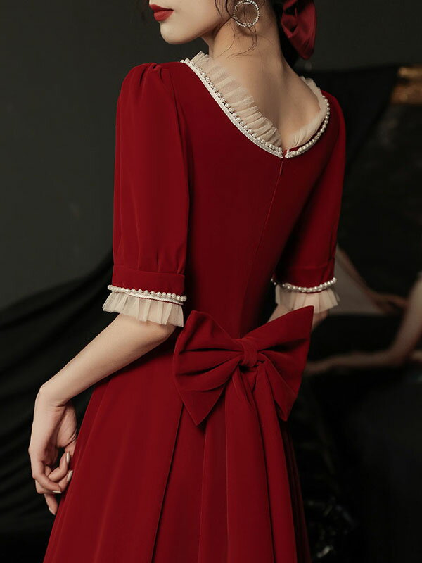 パーティードレス ミニドレス カラードレス 小きいサイズ 結婚式 ブライダル スタンドカラー 花嫁 ウェディングドレス 二次会 コンサート ミニドレス披露宴 発表会 演奏会