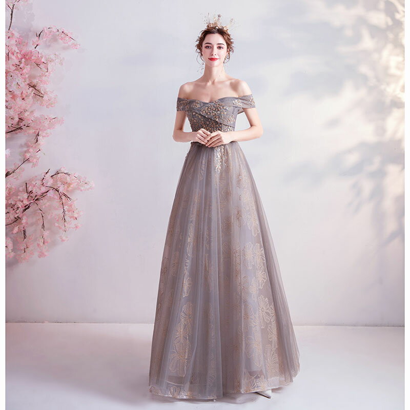 ウェディングドレス パーティードレス ロング ミモレ丈 結婚式 ワンピース 二次会 オフショルダー ワンピース 可愛い 上品 綺麗 大きいサイズドレス 発表会 演奏会 ダンス衣装 コスチューム スパンコールドレス 花嫁ワンピース 着やせ ステージ衣装 ドレス