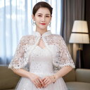 ウエディングショール 花嫁 高級感 肩掛け ドレスケープ パール 透け感 レースケープ 可愛い おしゃれ フォーマルケープ 華やか 体型カバー ウエディングスト...