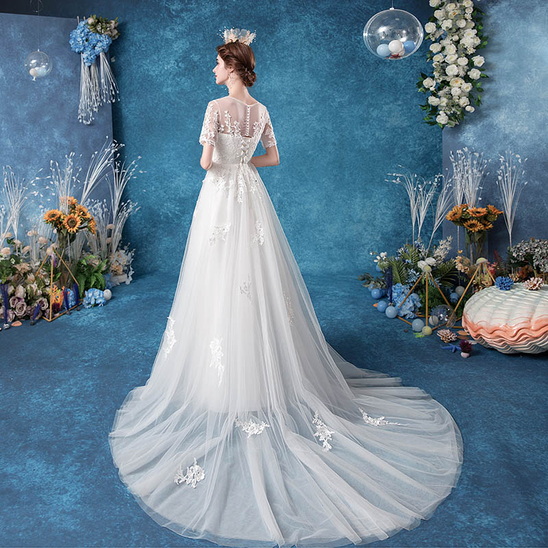 ウェディングドレス 二次会 花嫁 トレーンドレス シンプル ロングドレス 結婚式 前撮りドレス 高級感 パーティードレス お嫁さん 披露宴 海外挙式ドレス wedding dress 発表会 撮影 食事会 ブライダル フォーマル 女子会 成人式 ハネムーンフォト 新作