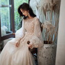 パーティードレス 花嫁 結婚式 ウエディングドレス 海外挙式 二次会 ブライダル ロングドレス wedding dress 前撮り フォーマルドレス 小きい シ...