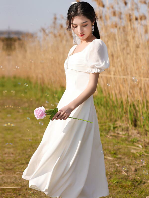 パーティードレス 花嫁 結婚式 ウエディングドレス 海外挙式 二次会 ブライダル ロングドレス wedding dress 前撮り フォーマルドレス 可愛い 小きい シンプル ワンピース 海外旅行 撮影用 ワンピース ふわふわスカート 後撮り 大きい 披露宴 演奏会 発表会 オーダーメイド