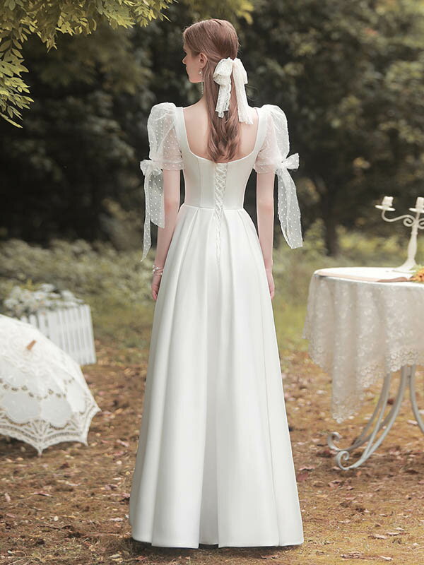 ウエディングドレス 二次会 ロングドレス花嫁 シンプル ドレス ブライダル 結婚式 フォーマルドレス 着痩せ おしゃれ パーティードレス 撮影 海外拳式前撮り ドレス きれいめ 可愛い お洒落 食事会 成人式 卒業式 wedding dress ハネムーンフォト 新作