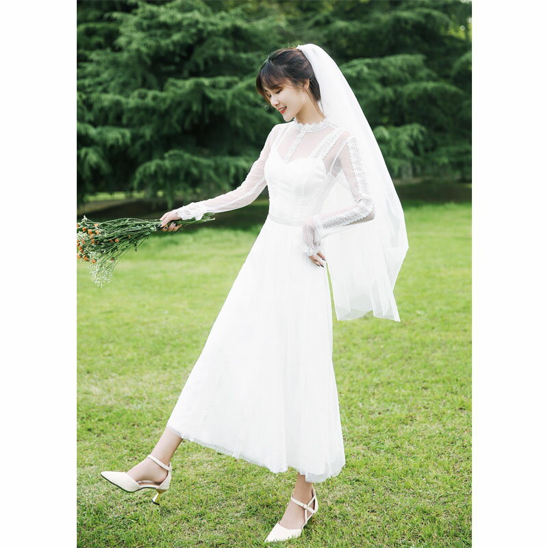 ウェディングドレス 花嫁 二次会 海外挙式 リゾート ブライダル ロングドレス 大人 上品 復古 後撮り 海外旅行 フォト 長袖 着痩せ ウエディングドレス ピアノ 発表会 前撮り シンプル ワンピース 披露宴 結婚式 演奏会 発表会 パーティードレス