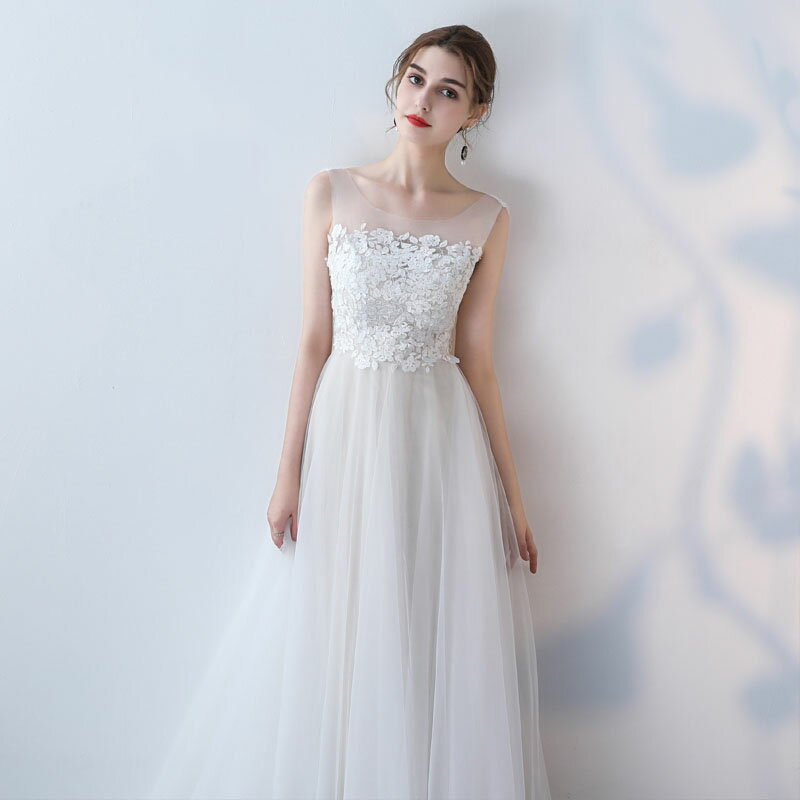 海外挙式 wedding dress ノースリーブ 花嫁 フォーマルドレス 二次会 パーティードレス 結婚式 ウェディングドレス 成人式 ブライダル ロングドレス レディース ワンピース ファッションショー 前撮り ドレス 挙式 披露宴 演奏会 発表会