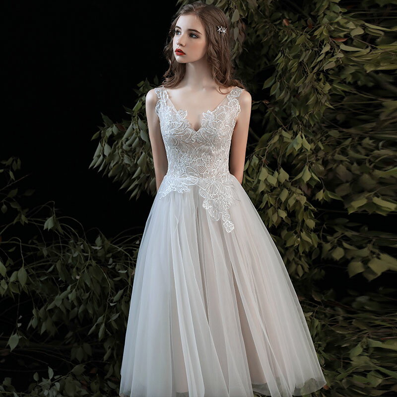 海外挙式 wedding dress ノースリーブ 花嫁 フォーマルドレス ファッションショー 前撮り ドレス 結婚式 ウェディングドレス 二次会 パーティード...