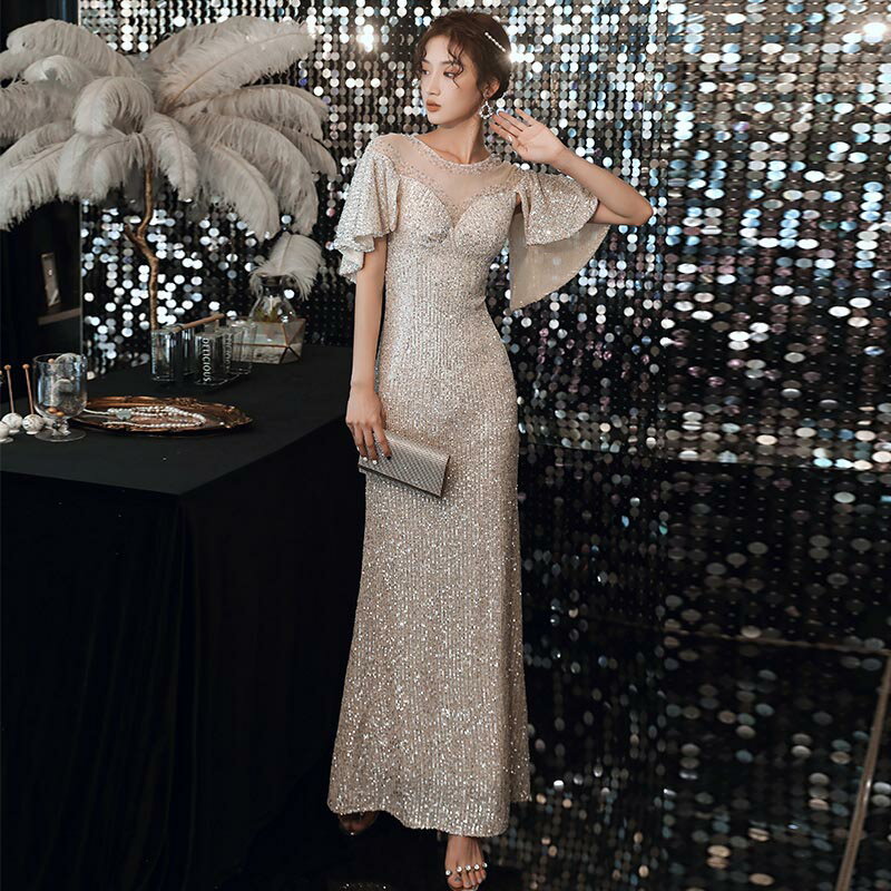 カラードレス パーティードレス 半袖 花嫁 結婚式 ウエディングドレス 二次会 結婚式 ブライダル ロングドレス 舞台衣装 コンサート レディース 前撮り マーメイドラインドレス 高級感 演奏会 お嫁さん 発表会