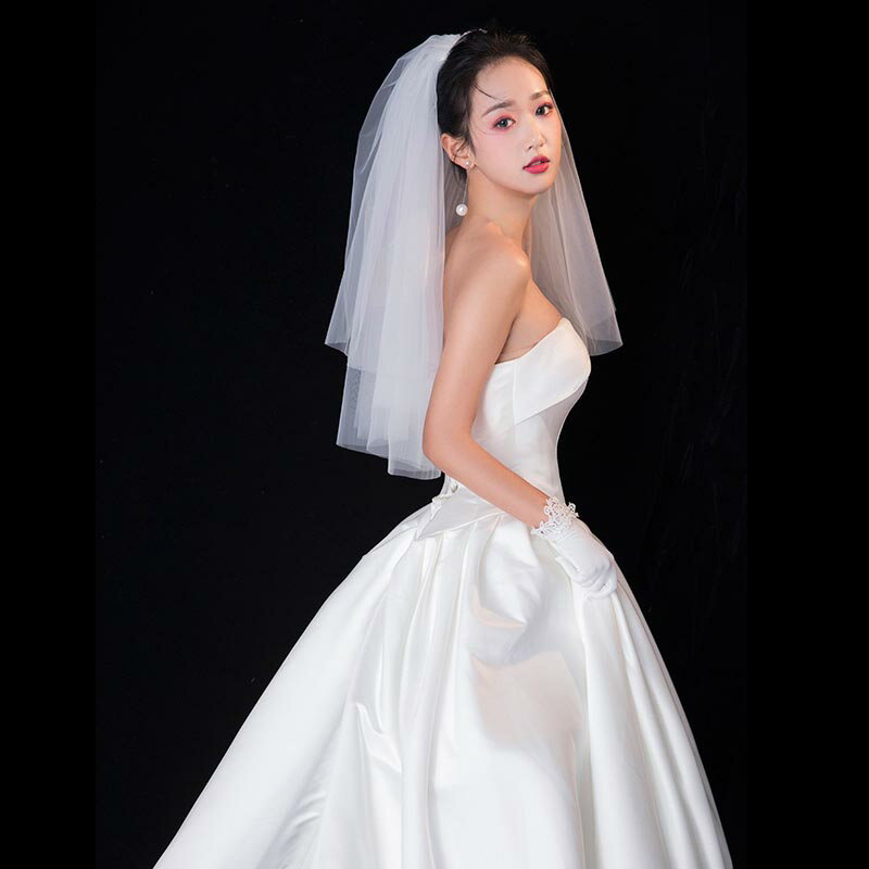 結婚式 ウエディングベール 二重ベール ベールアップ 欧米スタイル 立体感 透明感 フワフワ 可愛い キュート 旅行撮影 撮影道具 お姫様