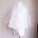 ウェディングベール 立体感 二重ベール 結婚式 披露宴 セミロング 手作りベール ベールダウン ベールアップ 純白 ふわふわ シンプル 海外撮影 旅行結婚 撮影...