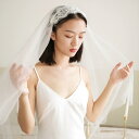 春の声 ウェディングベール 二重ベール 結婚式 披露宴 セミロング 手作りベール 可愛い 刺繍付き オフホワイト ふんわり プリンセス 優雅 ビンテージ 海外撮影 旅行結婚 撮影道具