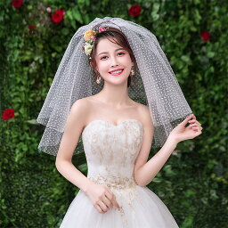 ウェディングベール ショートベール 結婚式 披露宴 立体感 五月の花嫁 手作りベール ベールダウン ベールアップ オフホワイト ふんわり 優雅 ビンテージ 海外撮影 旅行結婚 撮影道具