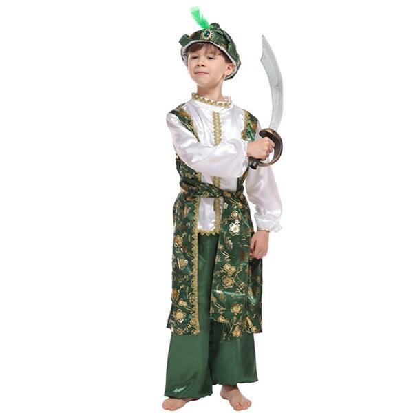 ハロウィン仮装 ハロウィンコスプレ アラブ 男の子 コスプレ衣装 4点セット アラビア 王子様 アラブの王子 中東 キッズ パーティー イベント 舞台 schik-10024313 schik サンプル画像3