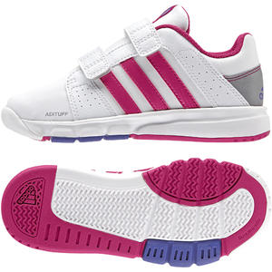 アディダス adidasBTS Class 4 CF Kキッズ BTSクラス 4 ベルクロ K ランニングホワイト/ボールドピンク/ナイトフラッシュ