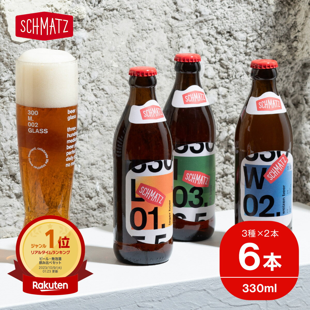 クラフトビール 飲み比べ 送料無料 シュマッツ クラフトビール 飲み比べセット 6本×330ml ドイツビール 3種 ラガー /…