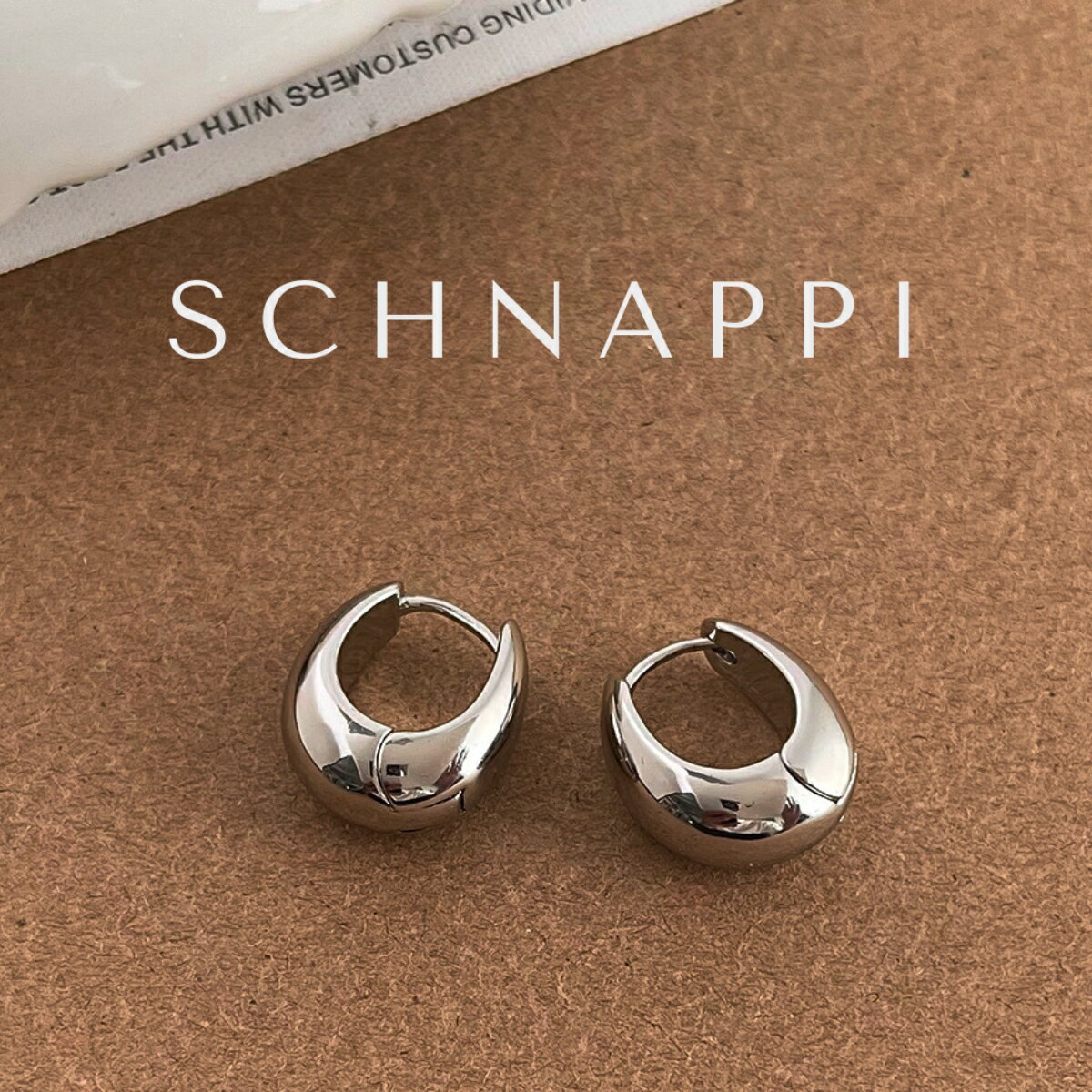 Rakuten - SCHNAPPI（シュナッピー） ドロップ フープ ピアス シルバー色 K18ホワイトゴールド厚メッキ レディース 両耳セット