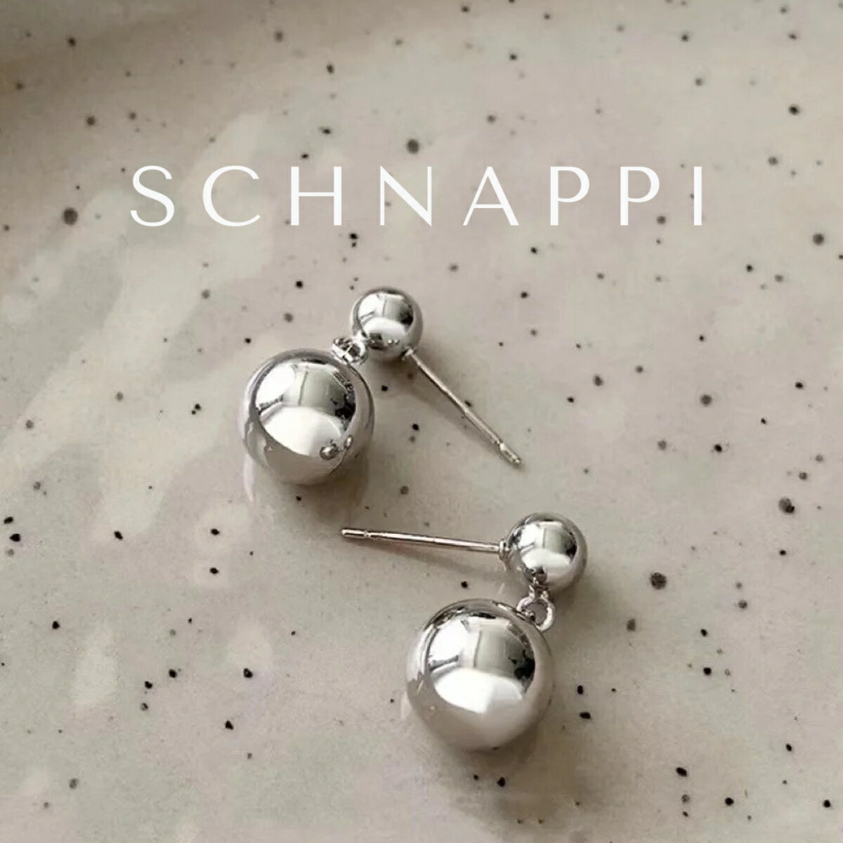 Rakuten - SCHNAPPI（シュナッピー） ドロップ ボール ピアス K18 ホワイトゴールド 厚メッキ レディース 両耳セット