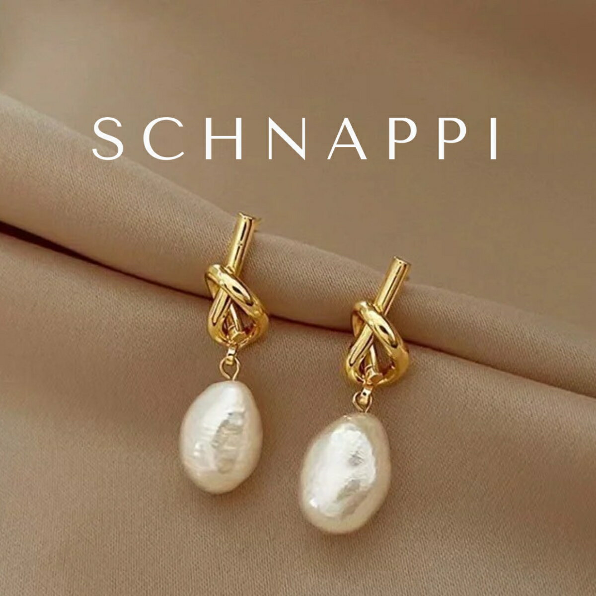 Peridot - SCHNAPPI（シュナッピー） ナット バロックパール ピアス K14ゴールドメッキ レディース 両耳セット