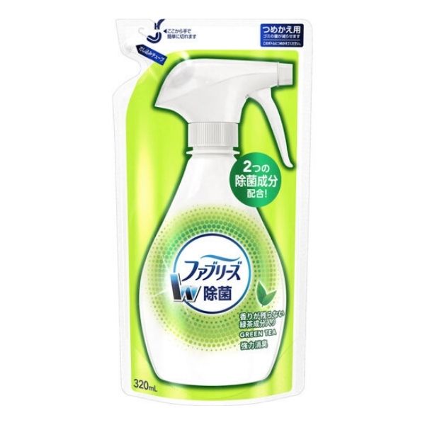 【ケース販売】【1ケース24個入】P&G ファブリーズ W除菌 緑茶成分入り つめかえ用 320ml