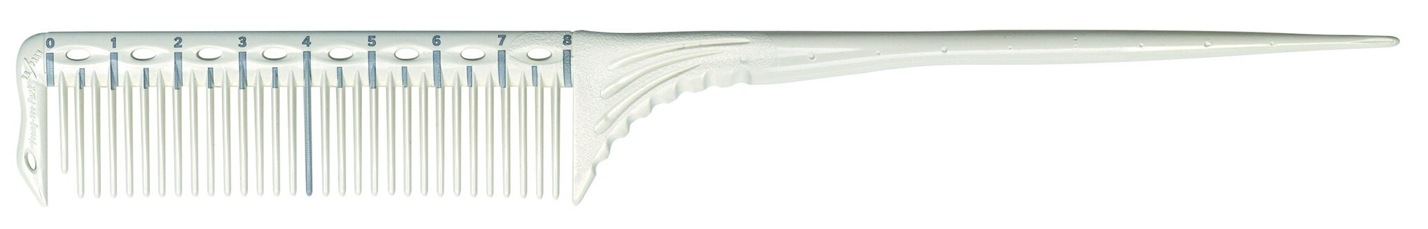 Y.S.PARK ガイド目盛り付きコーム YS-G85 ホワイト【取り寄せ商品A】【美容師用 プロ用 理容師 サロン専売 美容学生 メンズカット レディースカッ...