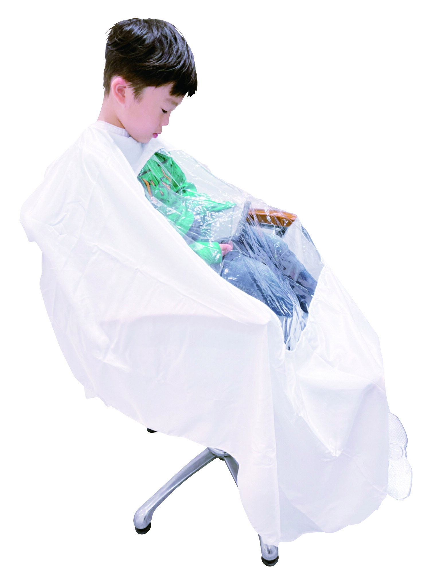 フロントクリアクロス【取り寄せ商品A】【プロ用 美容師用 理容師用 サロン専売 軽量 耐久性 使いやすい 動きやすい 汚れに強い メンズ対応 レディース対応】