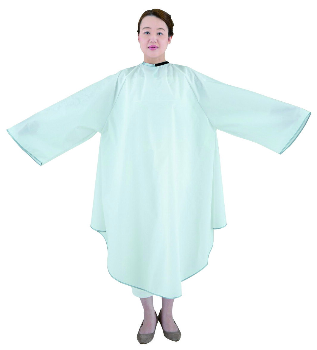 メイホー No.5053 袖付ヘアダイクロス デウス ホワイト【取り寄せ商品A】【プロ用 美容師用 理容師用 サロン専売 軽量 耐久性 使いやすい 動きやすい ...