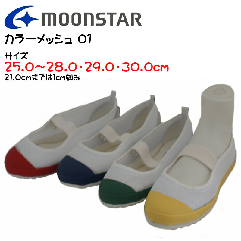 ムーンスター MoonStar カラーメッシュ01(25.0〜28.0・29.0・30.0cm)レッドA・ブルー・AグリーンA・イエローA・ホワイトA