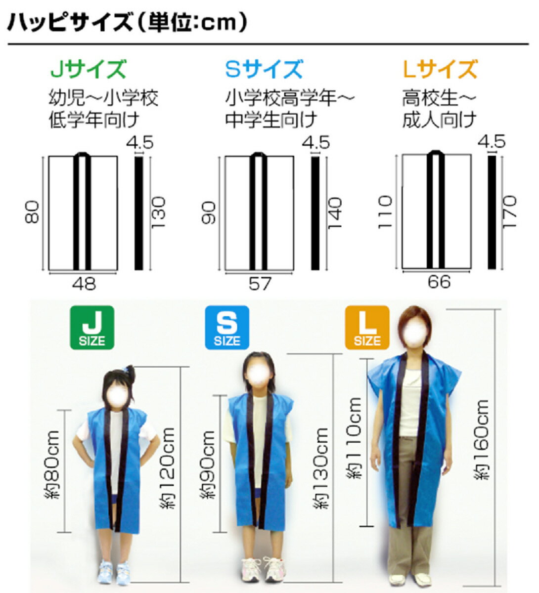 【個人宅配送不可】 サテンロングハッピ 赤 J ハチマキ付き アーテック