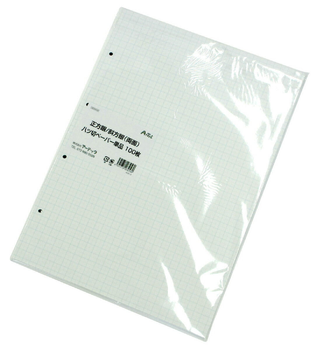 乐天商城 - 【個人宅配送不可】正方眼10mm/正方眼5m8切ペーパー4穴100枚　アーテック