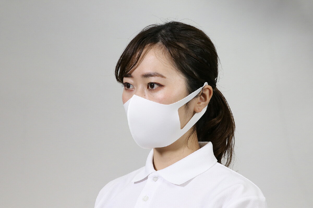 【個人宅配送不可】ひんやり冷感マスクゆったりサイズ3枚入 ホワイト　アーテック