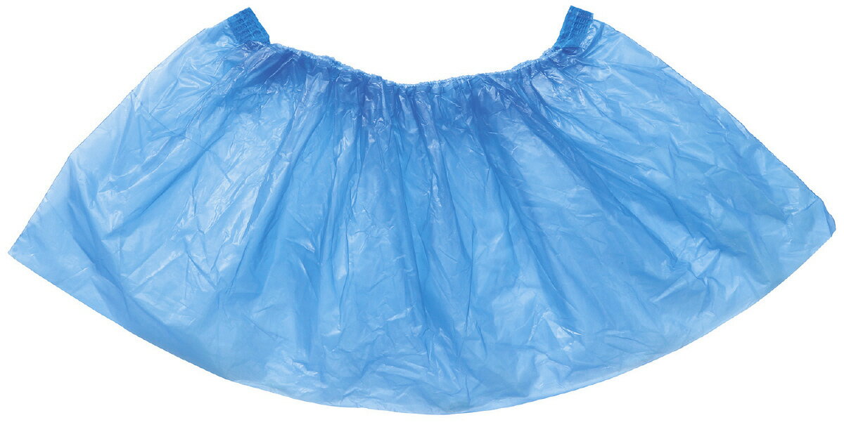 【個人宅配送不可】使い捨て ビニール製靴カバー (100枚入) ブルー　アーテック