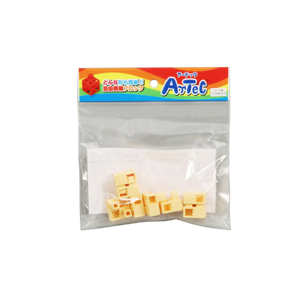 乐天商城 - 【個人宅配送不可】Artecブロック ハーフB 8P ペールオレンジ　アーテック