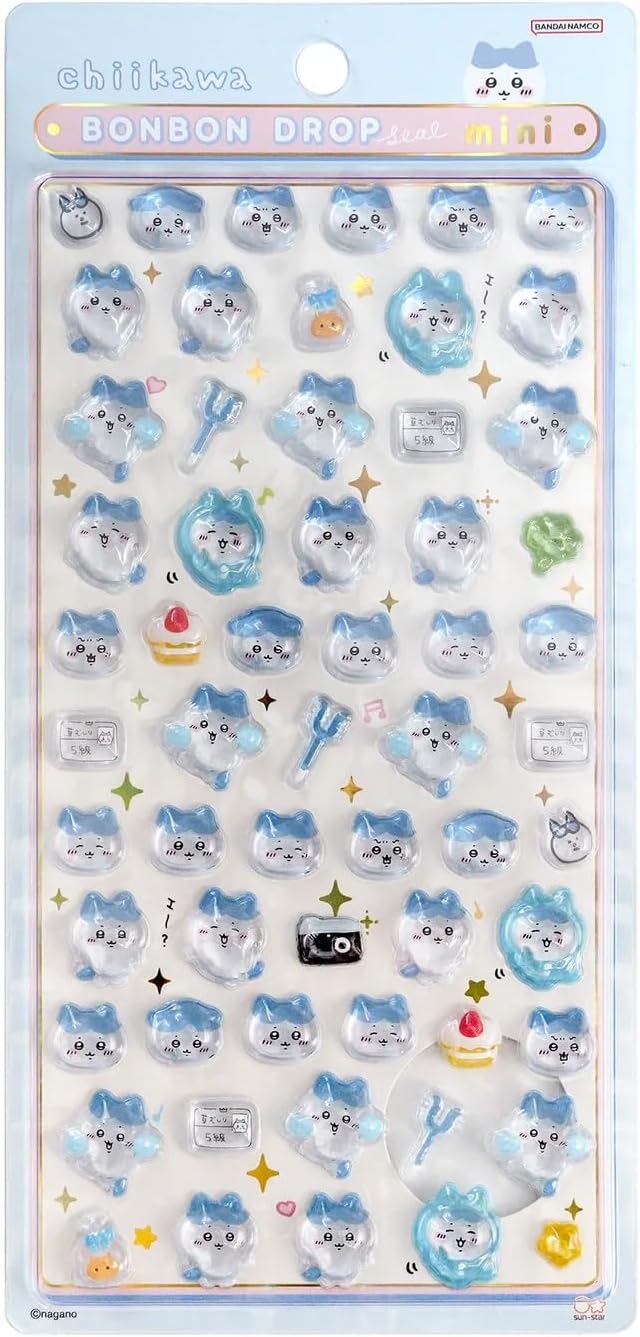ちいかわ　ハチワレ　ミニ ボンボンドロップシール　S8819300　サンスター文具　BONBON　DROP　シール